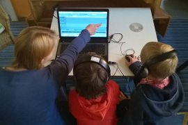 Audioschnittplatz, mobil, Arbeit mit Kindern