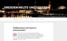 Screenshot der website "Dresden heute und gestern"