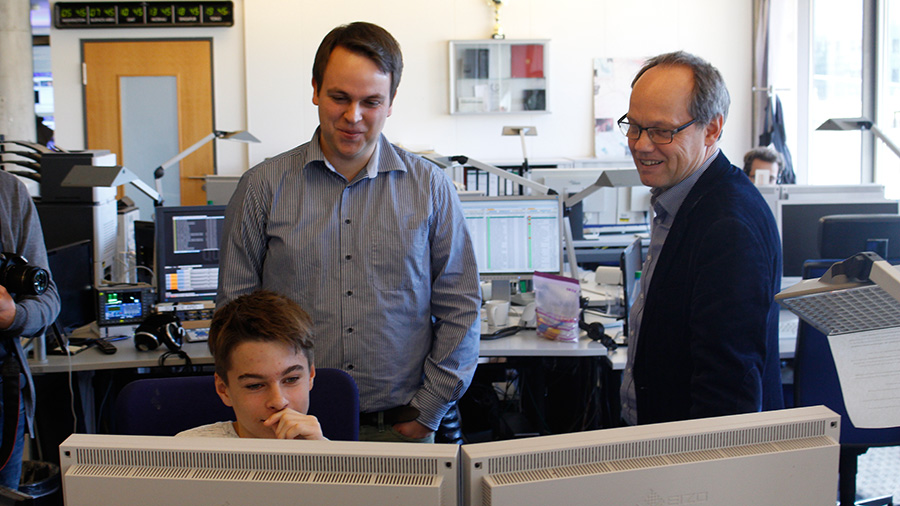 Benedict Bartsch zu Besuch bei der Tagesschau mit Kai Gniffke