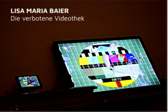 Das Bild zeigt zwei Monitore vor dunklem Hintergrund. Auf den Monitoren ist eine grafische Bearbeitung eines Sendepausenbildes von Arte zu sehen. Ein Monitor ist groß, der andere sehr klein zu sehen.